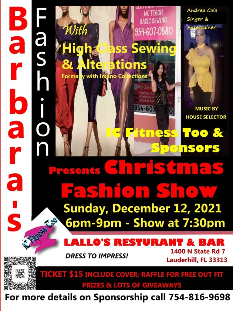 Christmas Fashion Show 2021 sponsored by IC Fitness To & Sponsors!